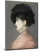 La femme au chapeau noir : portrait d'Irma Brunner la Viennoise-Edouard Manet-Mounted Giclee Print