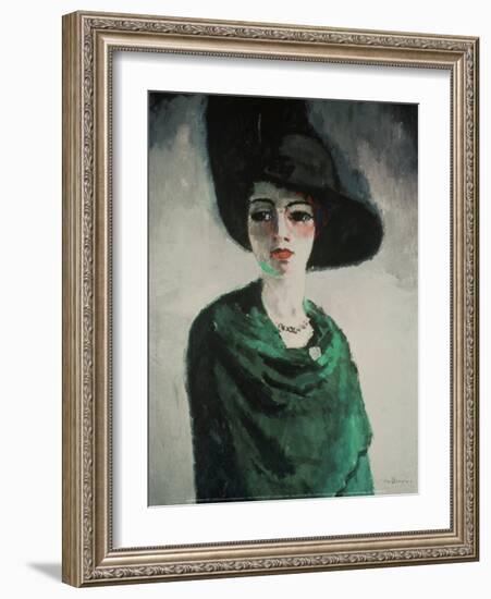 La Femme au Chapeau Noir-Kees van Dongen-Framed Art Print