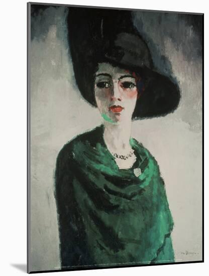 La Femme au Chapeau Noir-Kees van Dongen-Mounted Art Print