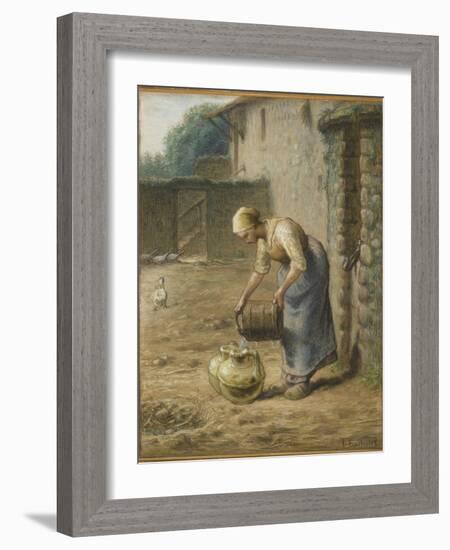 La femme au puits-Jean-François Millet-Framed Giclee Print