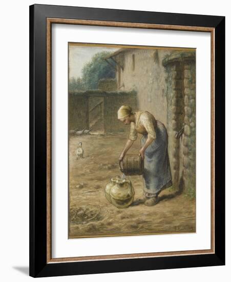 La femme au puits-Jean-François Millet-Framed Giclee Print