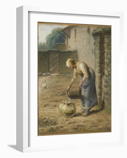 La femme au puits-Jean-François Millet-Framed Giclee Print