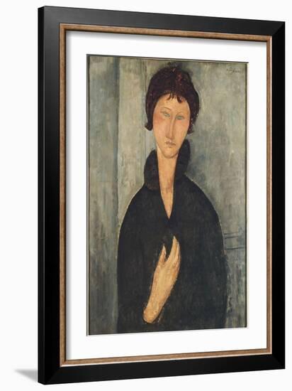 La femme aux yeux bleus-Amedeo Modigliani-Framed Giclee Print