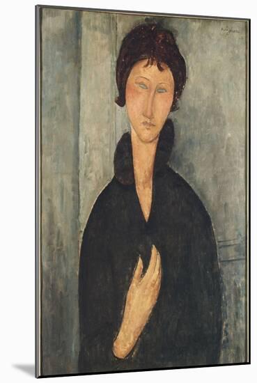 La femme aux yeux bleus-Amedeo Modigliani-Mounted Giclee Print