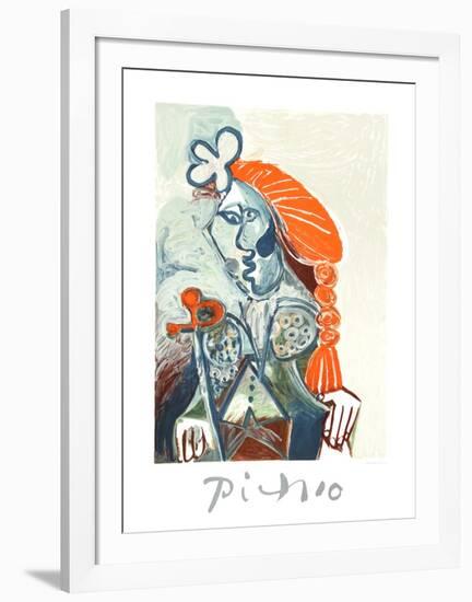 La Femme avec le BŽret Rouge-Pablo Picasso-Framed Collectable Print