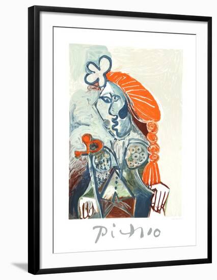 La Femme avec le BŽret Rouge-Pablo Picasso-Framed Collectable Print