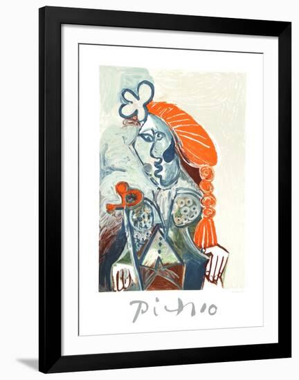 La Femme avec le BŽret Rouge-Pablo Picasso-Framed Collectable Print