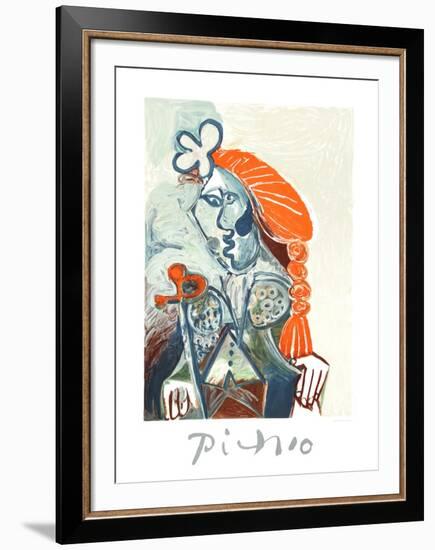 La Femme avec le BŽret Rouge-Pablo Picasso-Framed Collectable Print