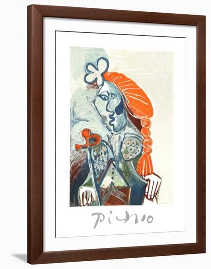 La Femme avec le BŽret Rouge-Pablo Picasso-Framed Collectable Print