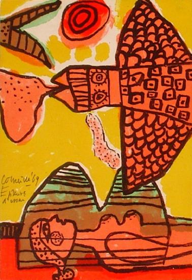 La Femme Et Loiseau Limited Edition By Guillaume Corneille Artcom