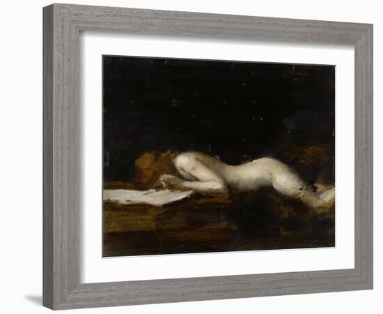 La femme qui lit : La Liseuse (recto)-Jean Jacques Henner-Framed Giclee Print