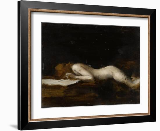 La femme qui lit : La Liseuse (recto)-Jean Jacques Henner-Framed Giclee Print