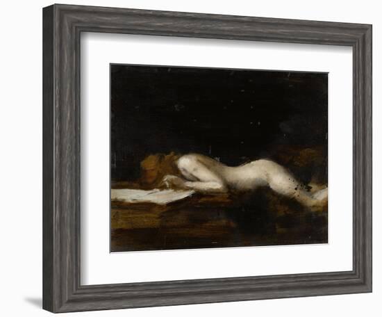 La femme qui lit : La Liseuse (recto)-Jean Jacques Henner-Framed Giclee Print