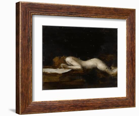 La femme qui lit : La Liseuse (recto)-Jean Jacques Henner-Framed Giclee Print