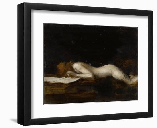 La femme qui lit : La Liseuse (recto)-Jean Jacques Henner-Framed Giclee Print