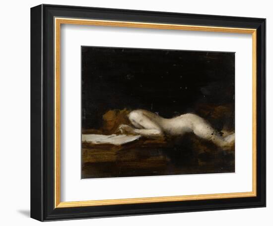 La femme qui lit : La Liseuse (recto)-Jean Jacques Henner-Framed Giclee Print