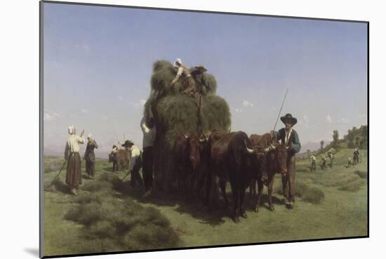 La fenaison en Auvergne-Rosa Bonheur-Mounted Giclee Print