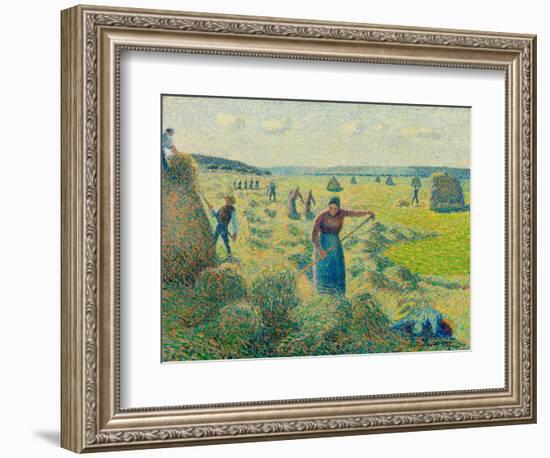 La Fenaison, Eragny (France) (The Haymaking, Eragny) - Peinture De Camille Pissaro (1830-1903), Hui-Camille Pissarro-Framed Giclee Print