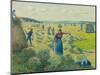 La Fenaison, Eragny (France) (The Haymaking, Eragny) - Peinture De Camille Pissaro (1830-1903), Hui-Camille Pissarro-Mounted Giclee Print