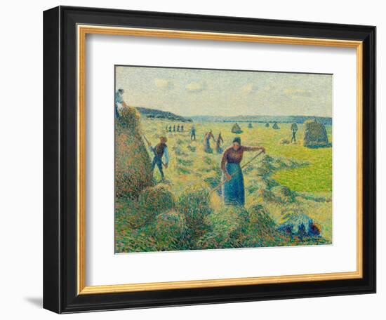 La Fenaison, Eragny (France) (The Haymaking, Eragny) - Peinture De Camille Pissaro (1830-1903), Hui-Camille Pissarro-Framed Giclee Print