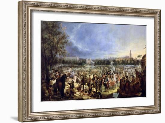 La Feria De Sevilla, 1847-Andres Cortes-Framed Giclee Print