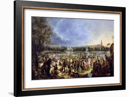 La Feria De Sevilla, 1847-Andres Cortes-Framed Giclee Print