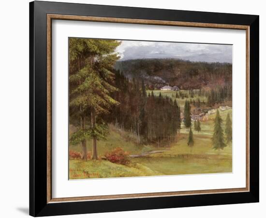 La Ferme Des Pussets, 1864 (Oil on Canvas)-Gustave Courbet-Framed Giclee Print