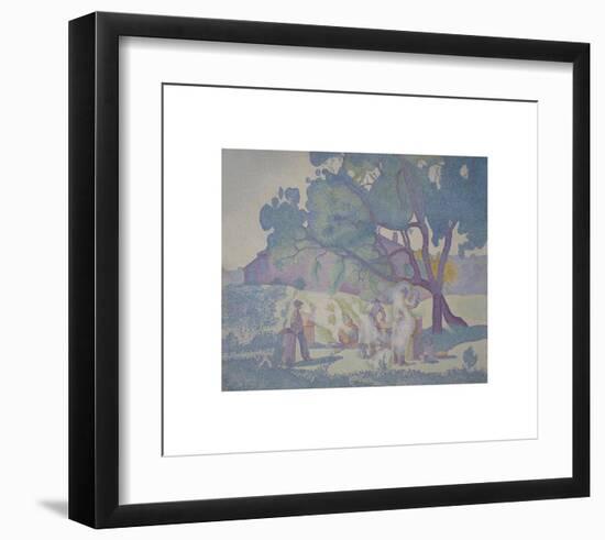 La Ferme, Matin-Henri Edmond Cross-Framed Premium Giclee Print