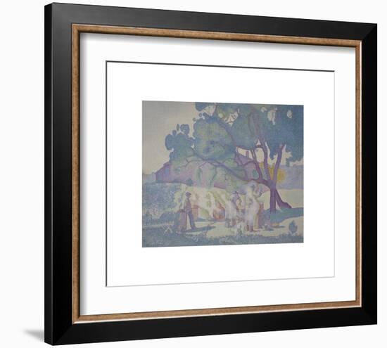 La Ferme, Matin-Henri Edmond Cross-Framed Premium Giclee Print