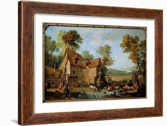 La Ferme Peinture by Jean Baptiste Oudry (1686-1755) 1753-Jean-Baptiste Oudry-Framed Giclee Print