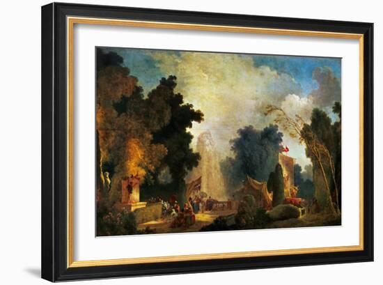 La Fete a St. Cloud, a Celebration in St. Cloud-Jean-Honoré Fragonard-Framed Giclee Print