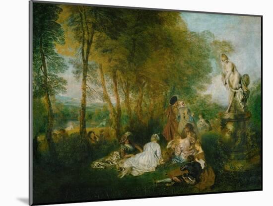 La Fete D'Amour, 1717-Jean Antoine Watteau-Mounted Giclee Print