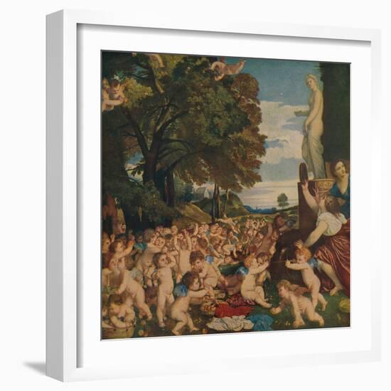 'La Fiesta De Venus', (The Worship of Venus), 1518-1519, (c1934)-Titian-Framed Giclee Print