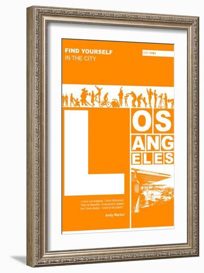 La: Find Yourself In The City-NaxArt-Framed Art Print