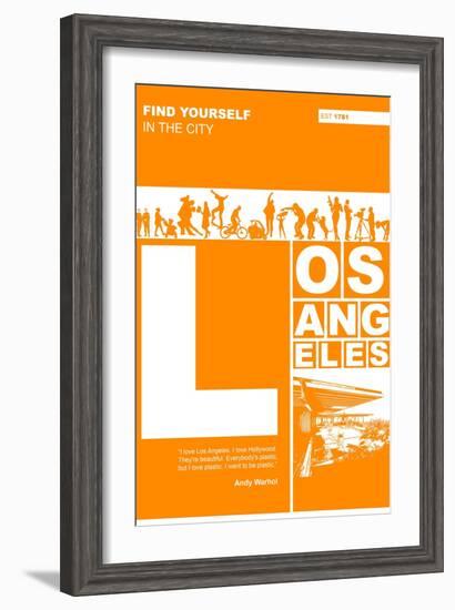 La: Find Yourself In The City-NaxArt-Framed Art Print