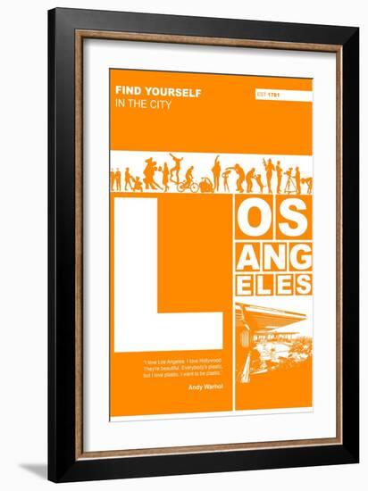 La: Find Yourself In The City-NaxArt-Framed Art Print