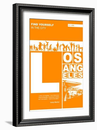 La: Find Yourself In The City-NaxArt-Framed Art Print