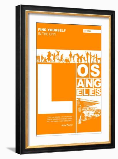 La: Find Yourself In The City-NaxArt-Framed Art Print