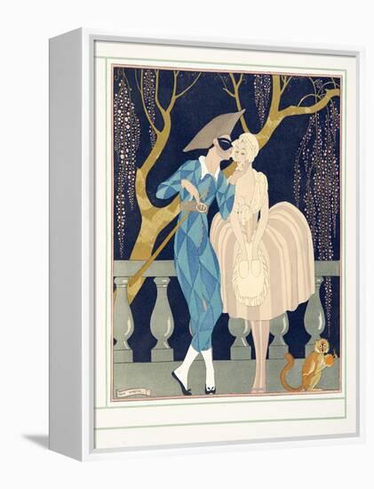 La Finette, from Personages De Comedie, Pub. 1922 (Pochoir Print)-Georges Barbier-Framed Premier Image Canvas