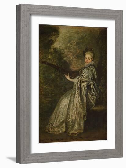 La Finette (Oil on Panel) (Pair of 15958)-Jean Antoine Watteau-Framed Giclee Print