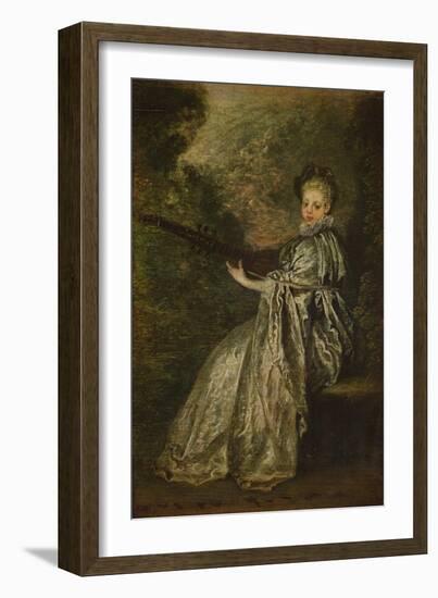 La Finette (Oil on Panel) (Pair of 15958)-Jean Antoine Watteau-Framed Giclee Print