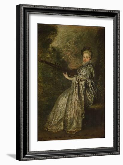 La Finette (Oil on Panel) (Pair of 15958)-Jean Antoine Watteau-Framed Giclee Print