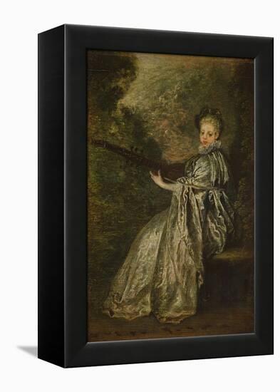 La Finette (Oil on Panel) (Pair of 15958)-Jean Antoine Watteau-Framed Premier Image Canvas