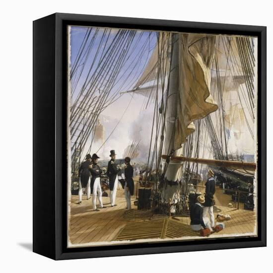 La Flotte française est commandée par l'amiral Roussin. Salle de Constantine-Horace Vernet-Framed Premier Image Canvas