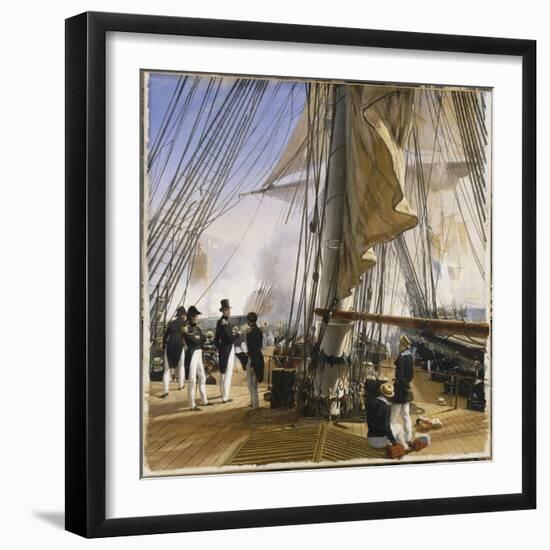 La Flotte française est commandée par l'amiral Roussin. Salle de Constantine-Horace Vernet-Framed Giclee Print