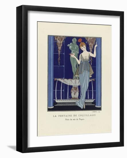 La Fontaine De Coquillages, Pub. 1914 (Pochoir Print)-Georges Barbier-Framed Giclee Print