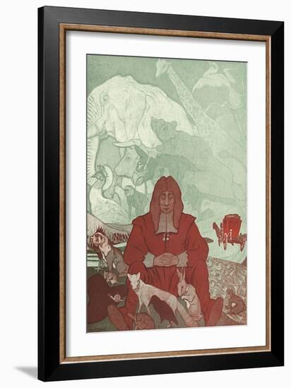 La Fontaine Misses Bus-Manuel Orazi-Framed Art Print