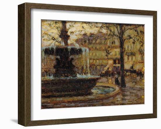La Fontaine, Paris, 1904 (Oil on Panel)-Henri Eugene Augustin Le Sidaner-Framed Giclee Print