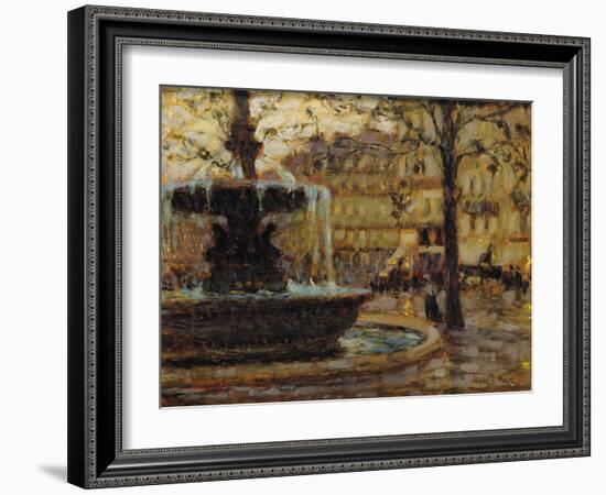 La Fontaine, Paris, 1904 (Oil on Panel)-Henri Eugene Augustin Le Sidaner-Framed Giclee Print