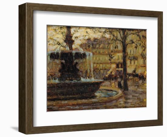 La Fontaine, Paris, 1904 (Oil on Panel)-Henri Eugene Augustin Le Sidaner-Framed Giclee Print